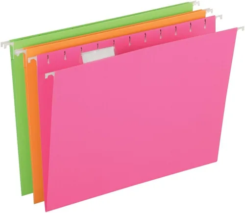 Vista 4 de Pendaflex - Carpetas colgantes con brillo, tamaño carta, surtidas, paquete de 12 (81670)