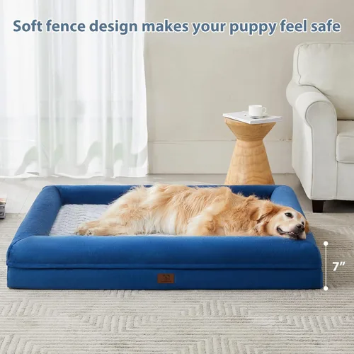 Vista 7 de WNPETHOME - Cama XXL extragrande para perros, sofá cama lavable para perros con funda impermeable extraíble, sofá cama ortopédico grande