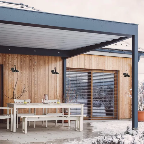 Vista 5 de GOALPLUS LMMS2201 - Luz de granero de cuello de cisne para exteriores, de 10 pulgadas, lámpara de pared exterior negra mate, aplique de pared