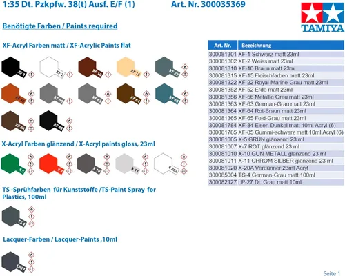 Vista 10 de Tamiya 35369 1/35 Tanque alemán Lt Panzerkampfwagen 38t Ausf E/F