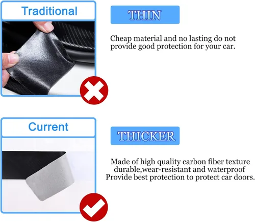 Vista 3 de 4PS para Mazda CX5 - Protector de umbral de puerta, de cuero de fibra de carbono, para Mazda CX-5, accesorios para Mazda CX5 2019 2021 2022 2023