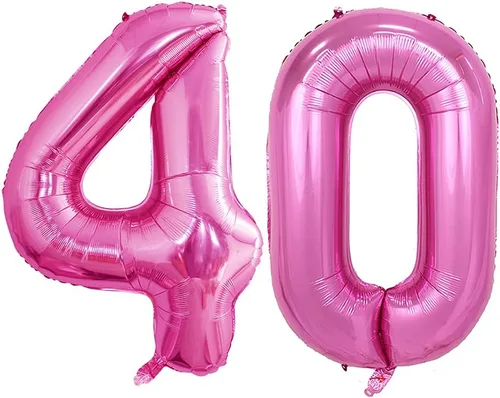 Vista 327 de GOER Globos con el número 80 para decoraciones de fiesta de cumpleaños número 80, globos de helio de aluminio jumbo de 42 pulgadas para 80 Oro rosa