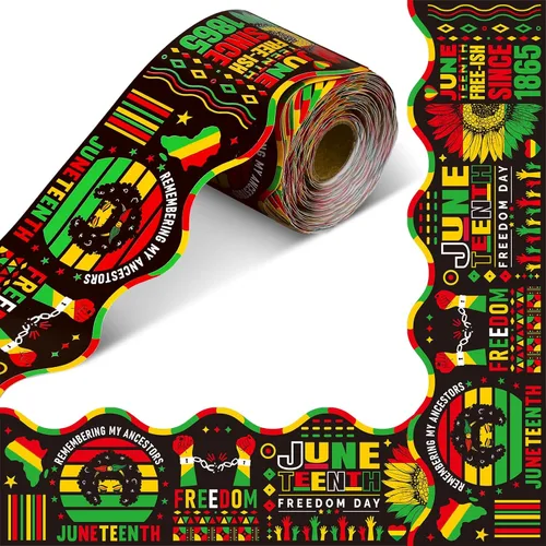 Vista 10 de Outus Bordes de tablero de anuncios con temática de construcción de 68 pies, decoración de aula de regreso a clases, rayas amarillas, borde