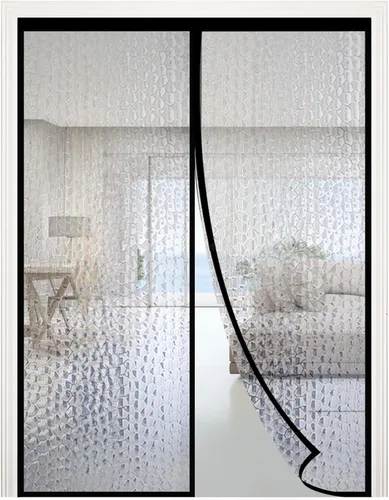 Vista 10 de RELIANCER Cortina magnética con aislamiento térmico, cubierta de puerta de EVA impermeable, se adapta a puertas de hasta 34 x 82 pulgadas