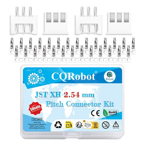 Vista 36 de CQRobot JST EL 4.5 mm de paso 2 pines conector electrónico IC macho, enchufes hembra carcasa y kit de terminales de crimpado en T macho/hembra. 50