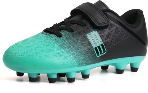 Brooman - Tenis de fútbol, exteriores y atletismo para niñas o niños, con tacos, firmes sobre el suelo