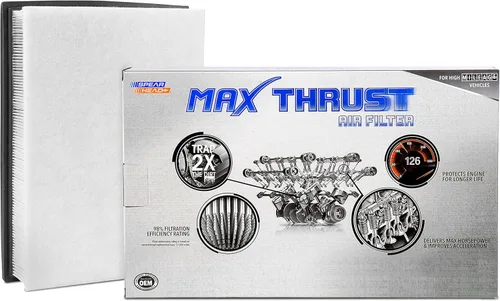 Vista 22 de Filtro de aire de motor MPG Defense Max Thrust de Spearhead para vehículos de todo kilometraje, se adapta como el OEM, restaura MPG y aceleración