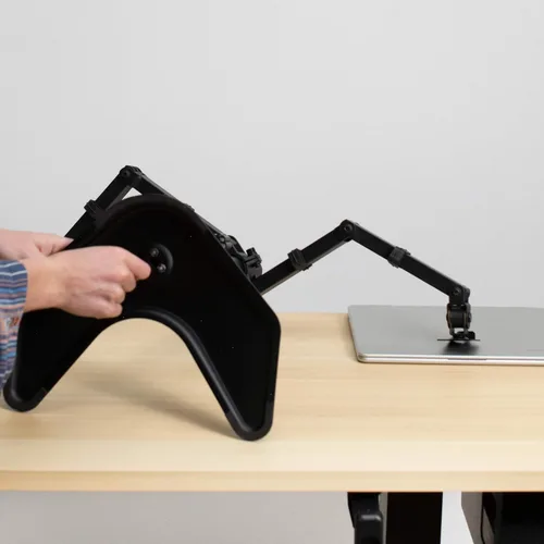 Vista 8 de VIVO Base independiente resistente para soporte de escritorio de monitor, plataforma de 13 x 11 pulgadas, base de repuesto acolchada antideslizante