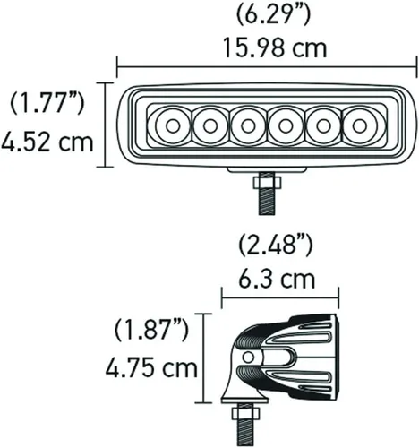 Vista 7 de Hella - mini barra de luz LED, modelo 357203001 Value (6 focos LED)