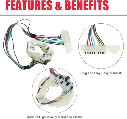 Vista 5 de Interruptor de señal de giro apto para Buick Pontiac Chevy Cadillac GMC Jeep Dodge Reemplazo # D6262D