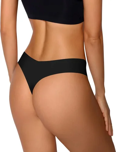 Vista 3 de DEANGELMON Tangas sin costuras para mujer, ropa interior para mujer, cómoda paquete múltiple