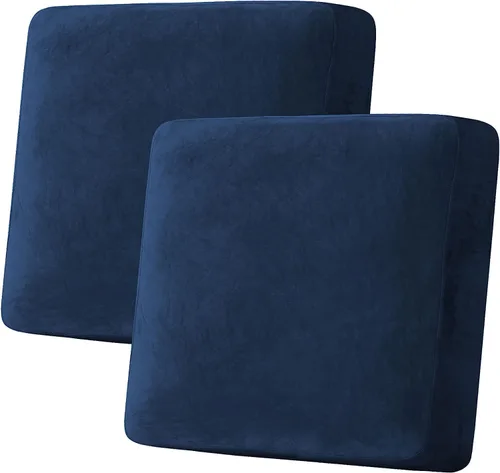 Vista 17 de ADPON Funda de cojín elástica de terciopelo para sofá, funda de cojín de felpa para silla, sofá biplaza o sofá, protector de muebles, cojín de Gris