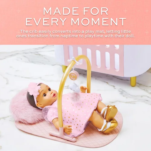 Vista 5 de FAO Schwarz Cuna y tapete de juego para muñeca bebé con almohada de colchón