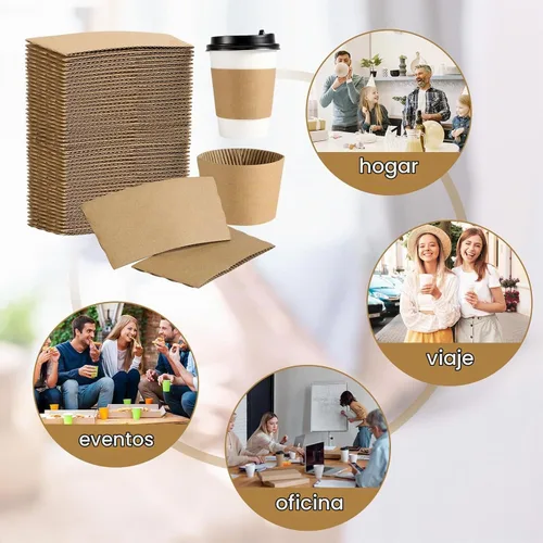 Vista 7 de Vplus Paquete de 200 fundas desechables para café, aptas para tazas de 10 a