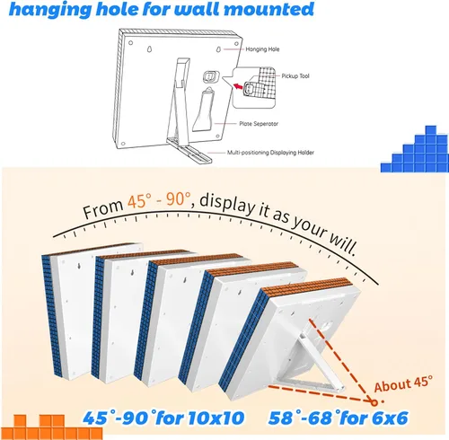 Vista 5 de Cubo Mosaico GAN, 6x6, 36 piezas de cubos mini 3x3 con placa de rompecabezas, con placa de rompecabezas, cubo mágico rompecabezas juguete para niños