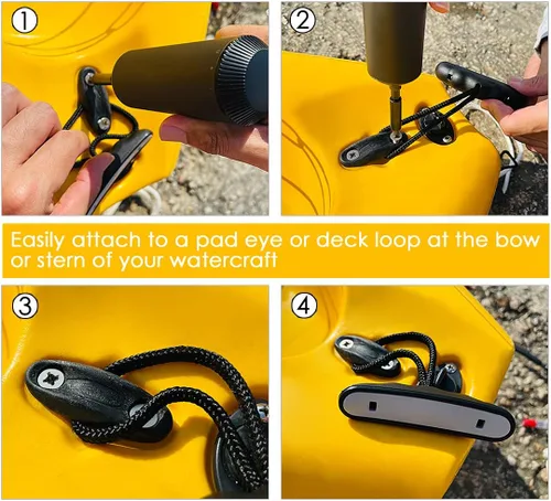 Vista 6 de DS. DISTINCTIVE STYLE Kayak Handles 2 Pieces Carry Handles Replacement Kayak Accessories