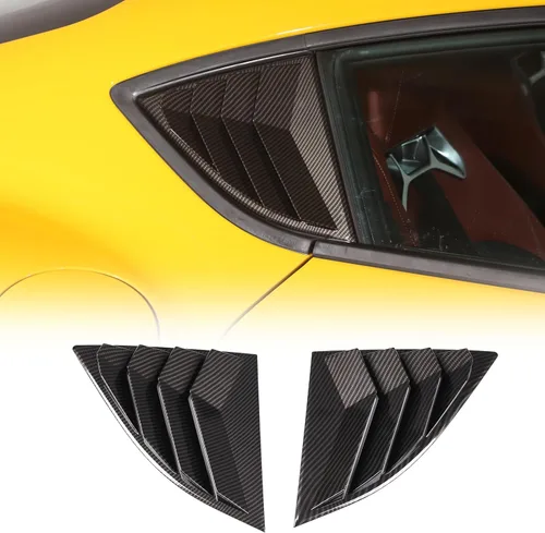 Vista 8 de Daeiclru Cubierta para rejilla de ventana lateral trasera compatible con Toyota Supra GR A90 A91 MK5 2019-2022, cubierta para persianas de ventana