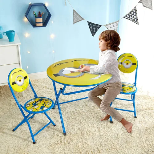 Vista 15 de DreamWorks Trolls - Juego de mesa redonda plegable de 3 piezas y sillas a partir de 3 años