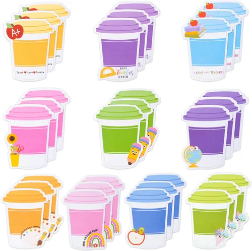 Vista 28 de Xqumoi 30 paquetes de notas adhesivas con animales del bosque, total 600 hojas, notas autoadhesivas con forma de búho, ardilla y conejo de dibujos