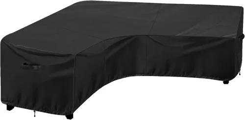 Vista 14 de OutdoorLines Funda seccional curvada impermeable para exteriores, resistente a los rayos UV, resistente al viento, para terraza, césped y patio