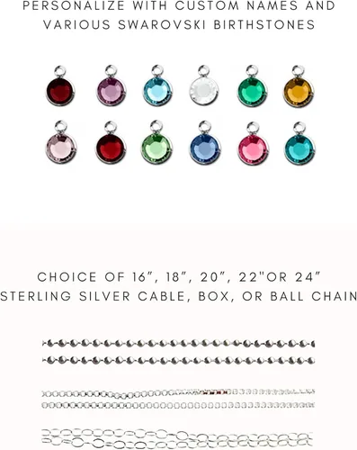 Vista 3 de Collar personalizado de plata de ley con corazón caprichoso. Personaliza un dije redondo. Elección de cadena de plata de ley. Regalo perfecto