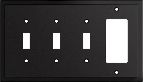 Vista 63 de Henne Bery Placa decorativa de pared con borde moderno, tapa de tomacorriente para cubrir enchufe, aleación de zinc maciza duradera