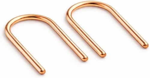 Aretes de aro Huggie de alambre redondo de 0.512 in 20GA con relleno de oro