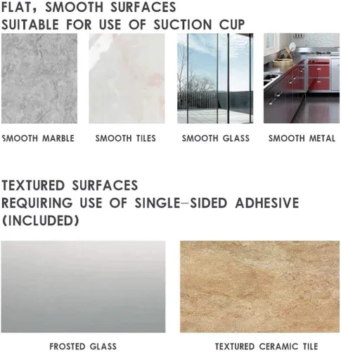 Vista 8 de BRIGHT SHOWERS Juego de cabezal de ducha de mano con 9 ajustes de pulverización con soporte de cabezal de ducha de succión, cromado