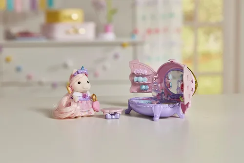Vista 13 de Calico Critters Pony's Vanity Dresser Set, juego de casa de muñecas con figura y accesorios
