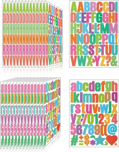 Vista 41 de Calcomanías de letras, 288 piezas, 18 hojas, vinilo autoadhesivo, impermeable, números de buzón, alfabeto para buzón, ventana, puerta, letrero, Negro