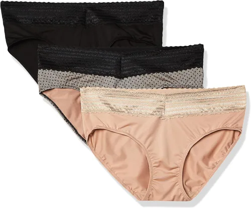 Warner's Paquete de 3pantaletas hípster Blissful Benefits que no forma rollitos, para mujer
