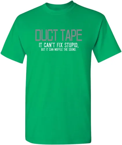 Vista 9 de Duct Tape It Can't Fix Stupid But It Can Muffle The Sound T Shirt Negro