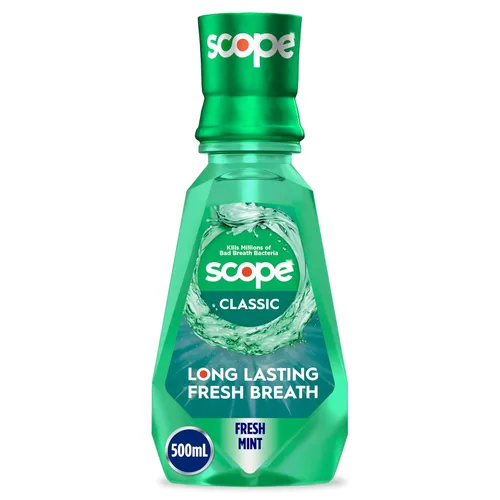 Crest Scope Classic Enjuague bucal, fórmula original, 16.9 fl oz, 4 unidades