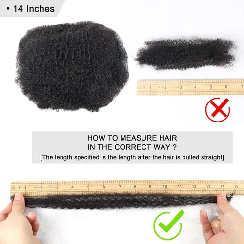 Vista 3 de HAPPY&CC Afro Kinkys - Extensiones de cabello humano a granel para extensiones de rastas, trenzas, extensiones de micro bloqueo, color 27 rubio #27