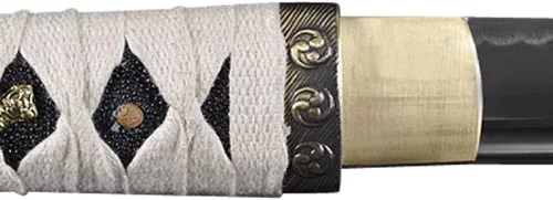 Vista 3 de Espada katana japonesa Zetsurin Samurai totalmente funcional, acero al carbono 1045, forjada a mano, templada al calor, espiga completa, afilada