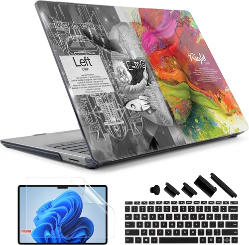 Vista 10 de TWOLSKOO Funda para portátil Microsoft Surface Go 2/1 de 12.4" lanzada con el modelo 1943/2013, carcasa rígida de plástico protectora y cubierta