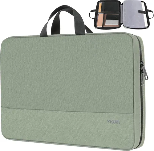 Vista 19 de Ytonet - Estuche para computadora portátil, funda para computadora portátil TSA de 15.6 pulgadas, resistente al agua, duradera, para computadora Gris