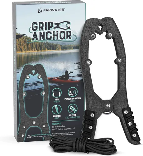 Empuñadura de anclaje para canoa – barco, tubo de flotador y accesorios de pesca en kayak, equipo de kayak – Anclaje de abrazadera de cepillo con