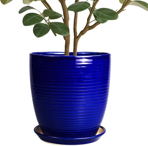 Vista 32 de Macetas de cerámica de 6 pulgadas para plantas, macetas de cerámica con orificio de drenaje y platillo, maceta para plantas de interior, maceta