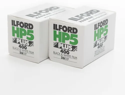 Ilford HP5 Plus - Película de impresión en blanco y negro de 35 mm, ISO 400, 36 poses, paquete de 2