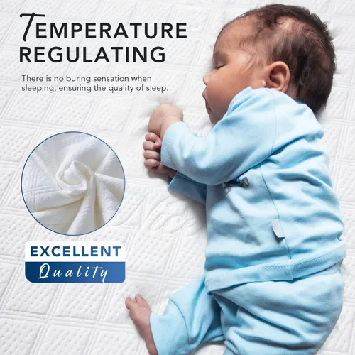 Vista 3 de Twin Mattress Protector Waterproof Twin Size Mattress Pad Cover Washable Soft Terry Cooling Breathable Noiseless deep Pocket Matress Protector Twin