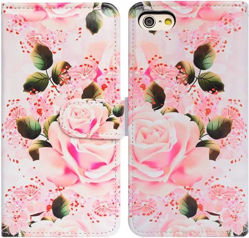 Vista 17 de Bcov Funda para iPhone SE 2022/iPhone SE 3ª Gen/iPhone SE 2020, Funda de piel con tapa de gato blanco y gato negro con ranura para tarjeta