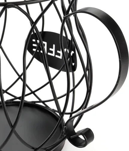 Vista 5 de ZEAYEA Soporte para cápsulas de café, cesta de cápsulas de café para barra de mesa de mostrador, almacenamiento de cápsulas de café expreso de metal