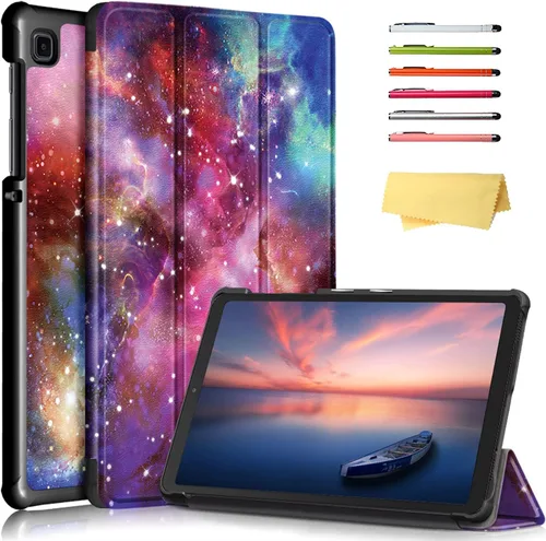 Vista 22 de Galaxy Tab A7 Lite 8.7 pulgadas SM-T225/T220 Trifold Case 2021 Modelo 2021 Ultra Delgada Funda Folio Ligero con Soporte Multi-Ángulo Delgado Cuero