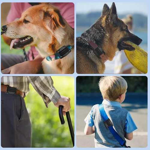 Vista 7 de SANKALA Soporte para collar de perro Airtag [2 unidades] Funda impermeable para Airtag para collar de perro, TPU y silicona cubierta de cuerpo