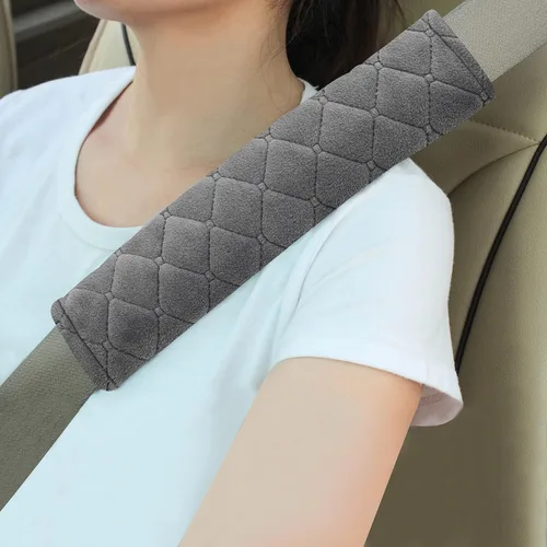 Vista 13 de Amooca Fundas Suaves para Cinturón de Seguridad del Automóvil Almohadillas de Hombro para Cinturón de Seguridad 2 PCS Ajuste Universal para Todos