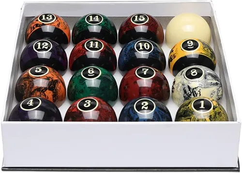 Vista 5 de CUPPA Juego de bolas de billar/bolas de billar profesional, 16 bolas completas para mesas de billar
