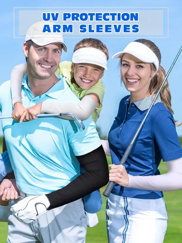 Vista 2 de Hicarer 10 pares de mangas de protección solar mangas deportivas de compresión para baloncesto correr ciclismo