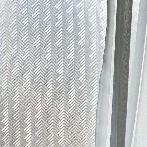 Vista 2 de Película de privacidad para ventana, película de vidrio estática, patrón de flecha, sin pegamento, extraíble, bloqueo UV, calcomanía para decoración