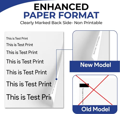 Vista 4 de 50 hojas de papel térmico para impresora térmica de 8.5 x 11 pulgadas